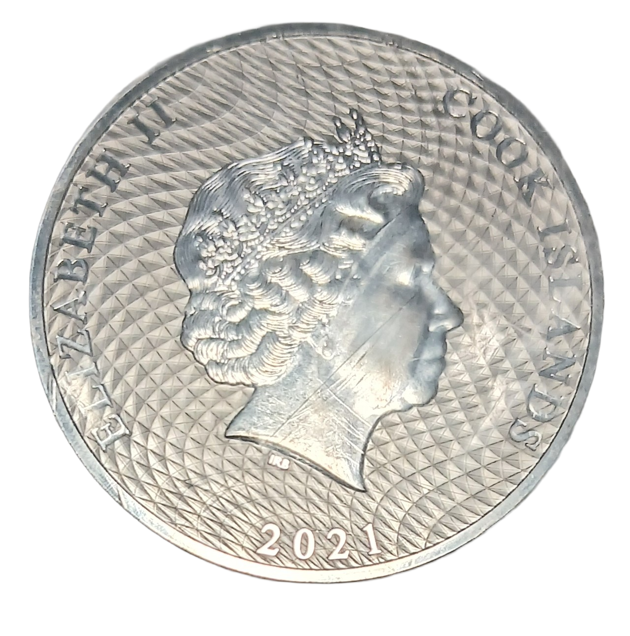 Cook Islands Bounty silver dollar obverse, Elizabeth II, 2021