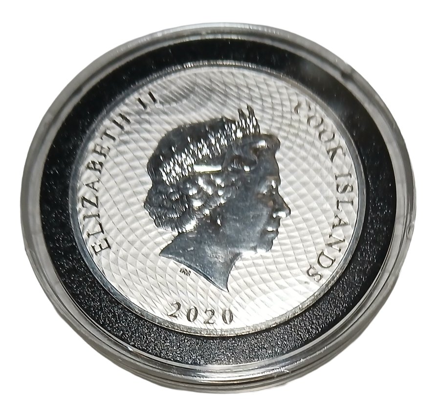 Cook Islands Bounty silver dollar obverse, Elizabeth II, 2020