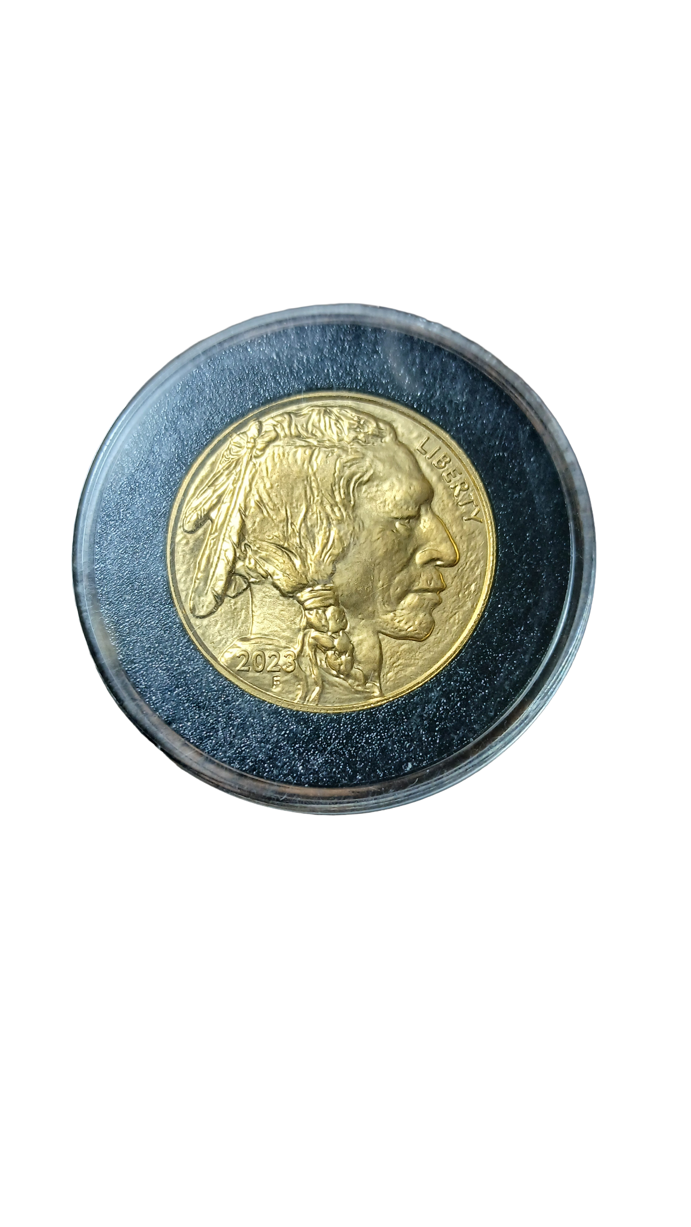 American Gold Buffalo obverse, Native American portrait, 2023