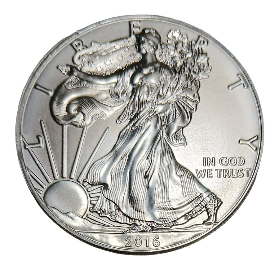 American Silver Eagle obverse, Walking Liberty design, 2016
