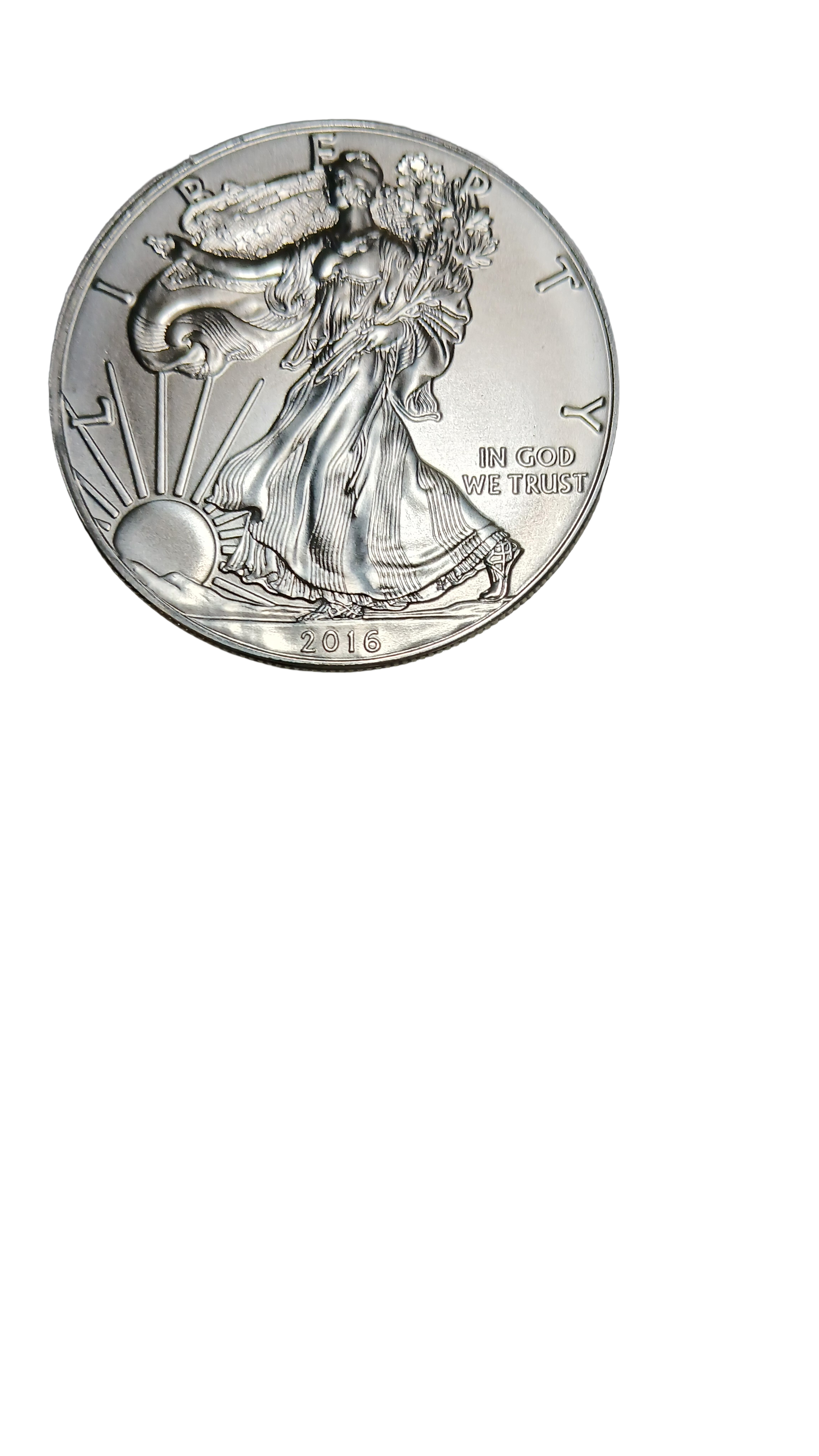 American Silver Eagle obverse, Walking Liberty design, 2016