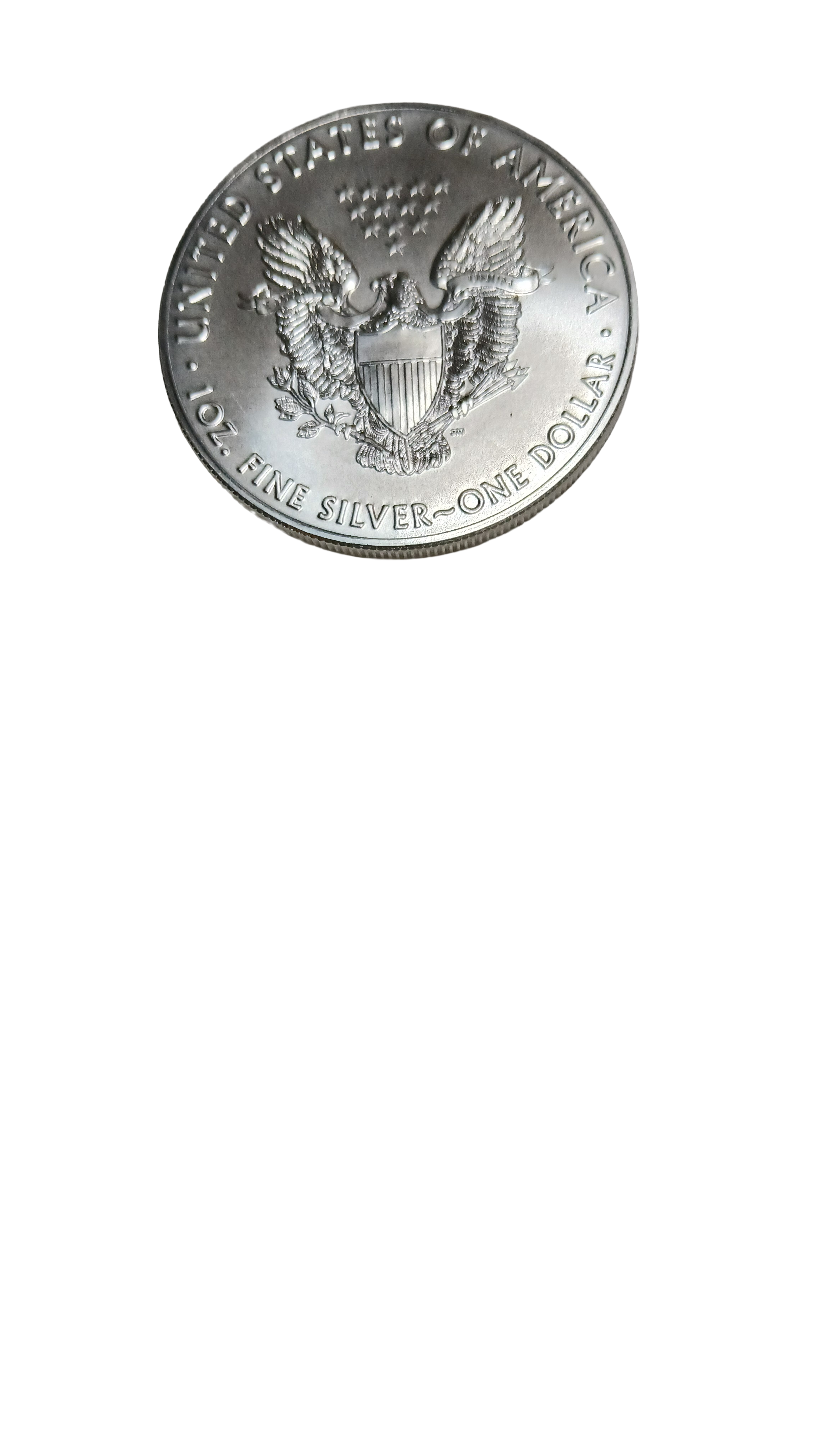 American Silver Eagle reverse, eagle and shield design